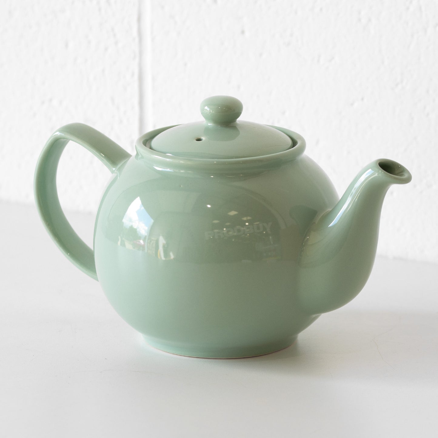 Pastel Green 1 Litre Ceramic Teapot & Infuser Basket