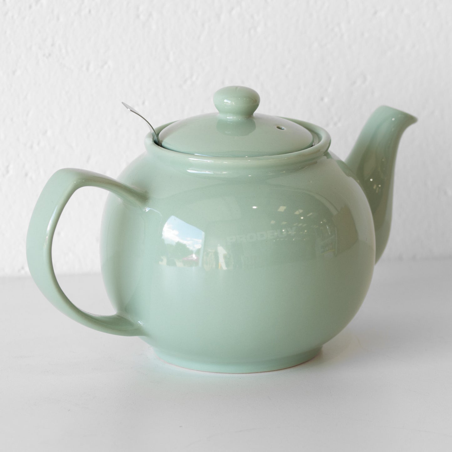 Pastel Green 1 Litre Ceramic Teapot & Infuser Basket