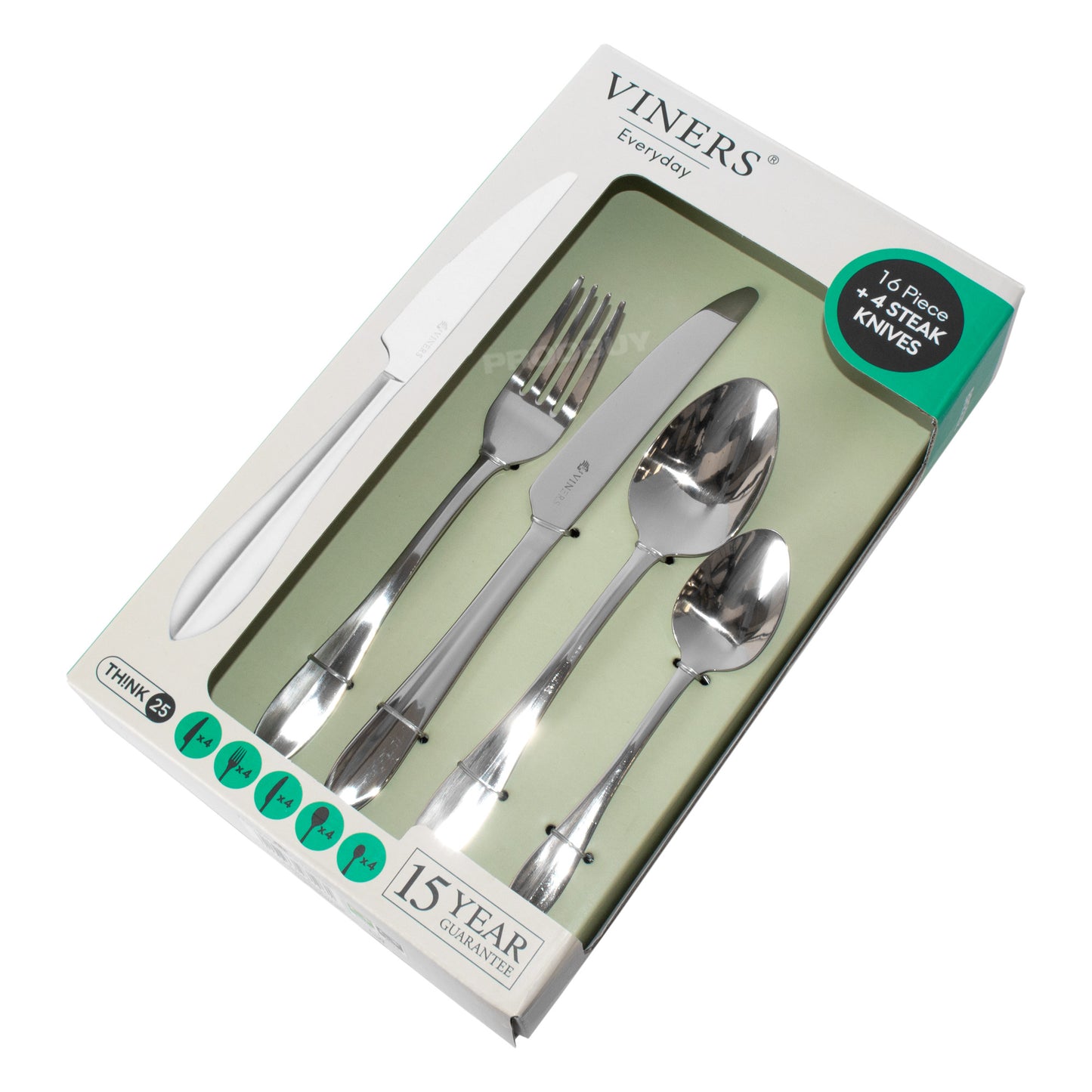 Viners 20 Piece Polished Cutlery Set with Steak Knives