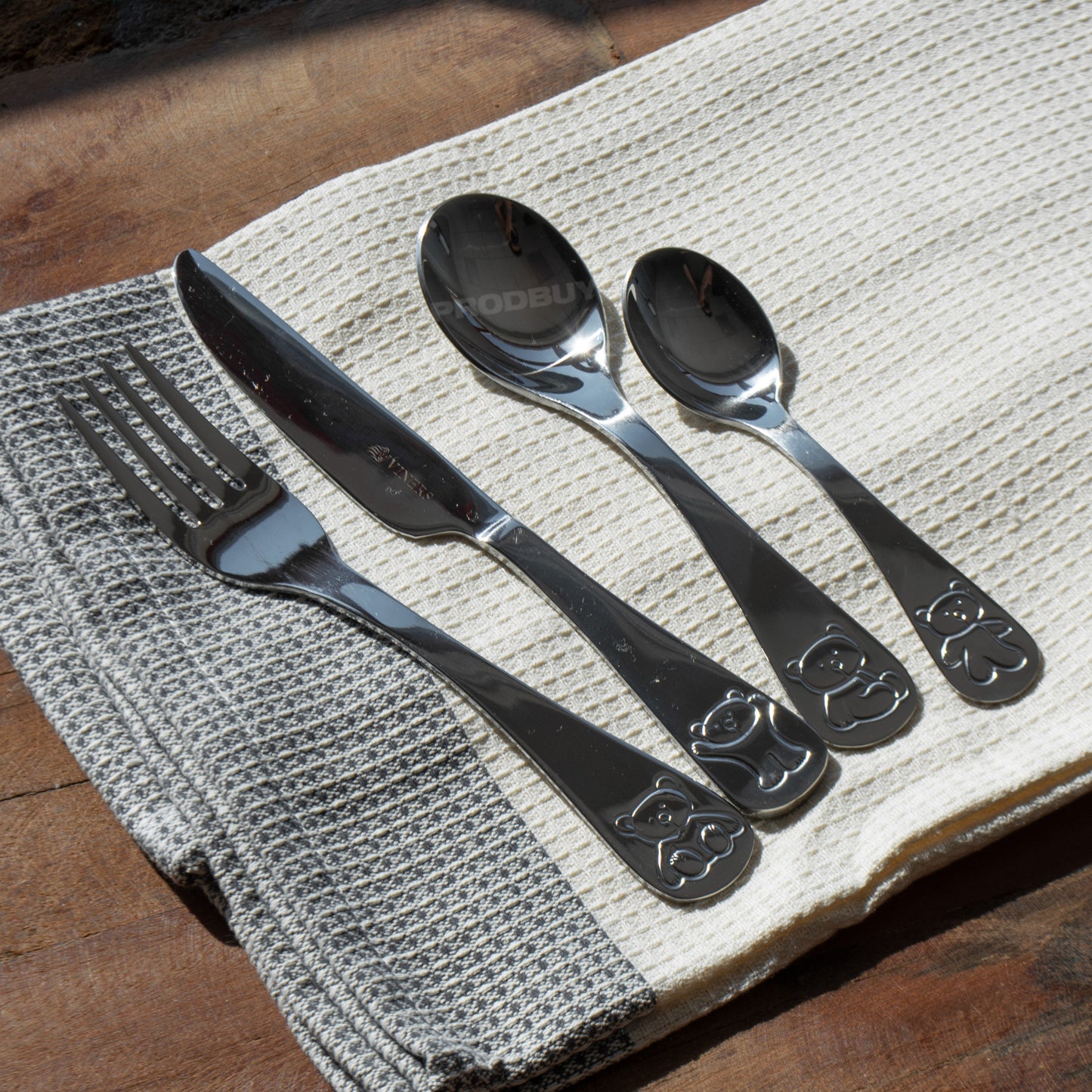Viners 4 Piece Children's Bertie Bear Cutlery Set