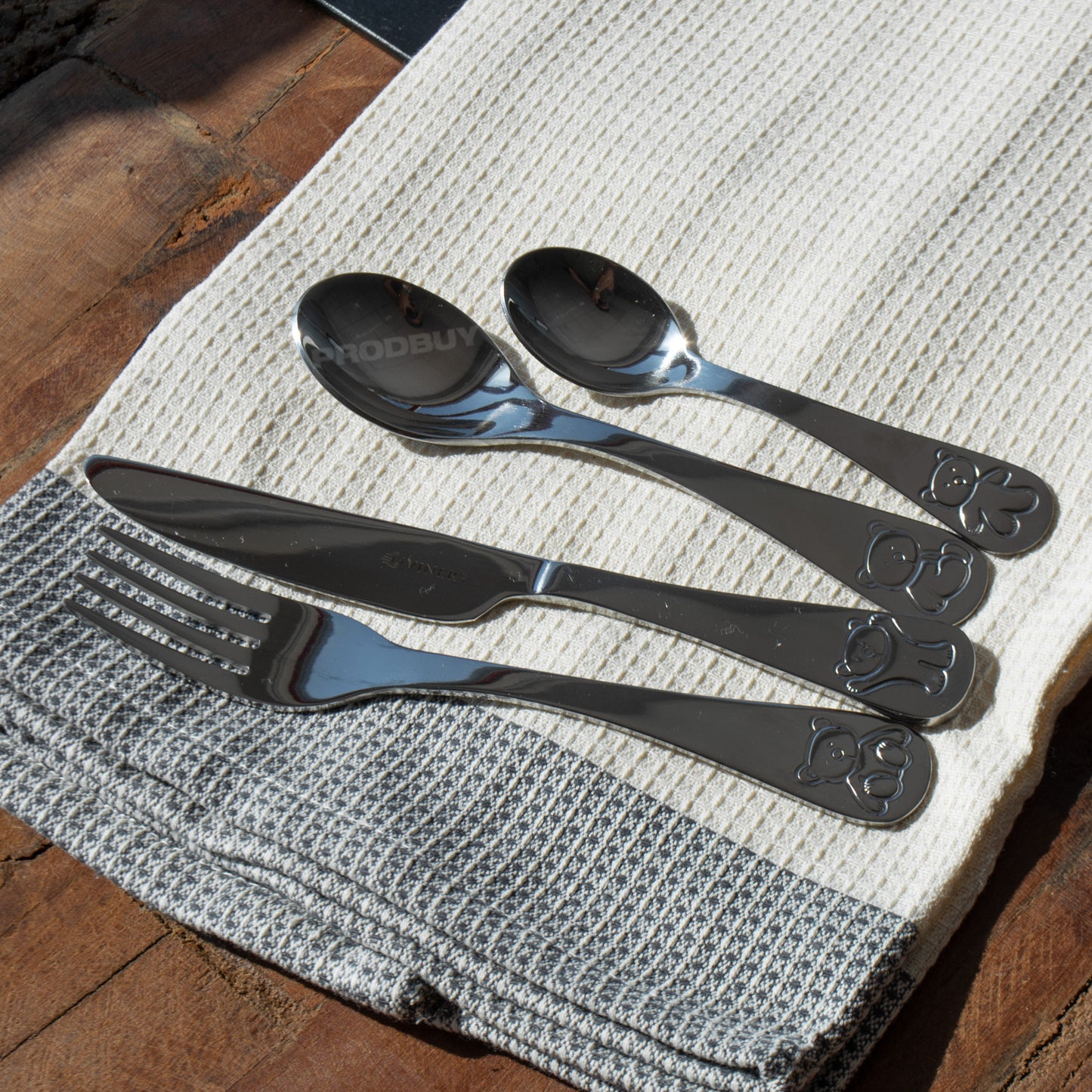 Viners 4 Piece Children's Bertie Bear Cutlery Set
