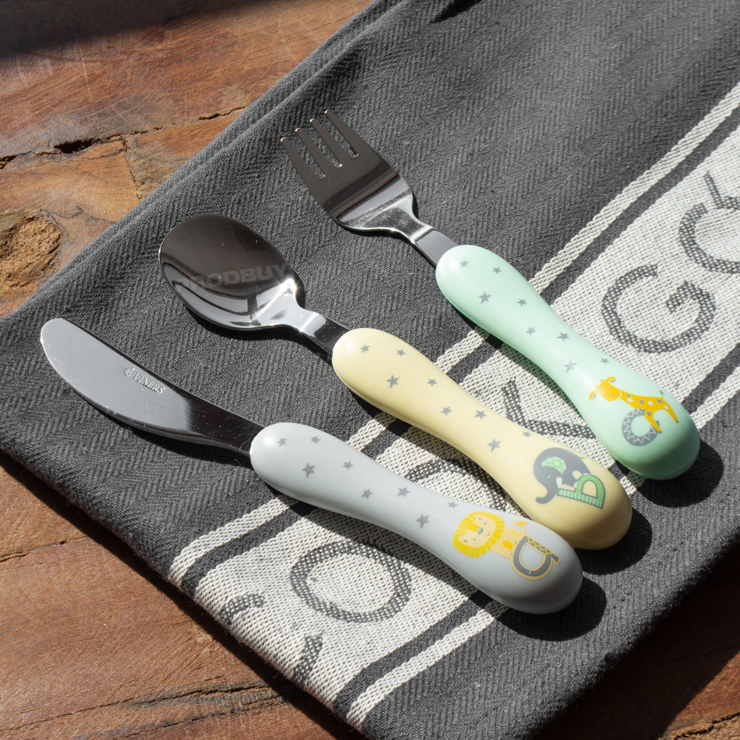Viners 3 Piece Toddler's Animal Cutlery Set