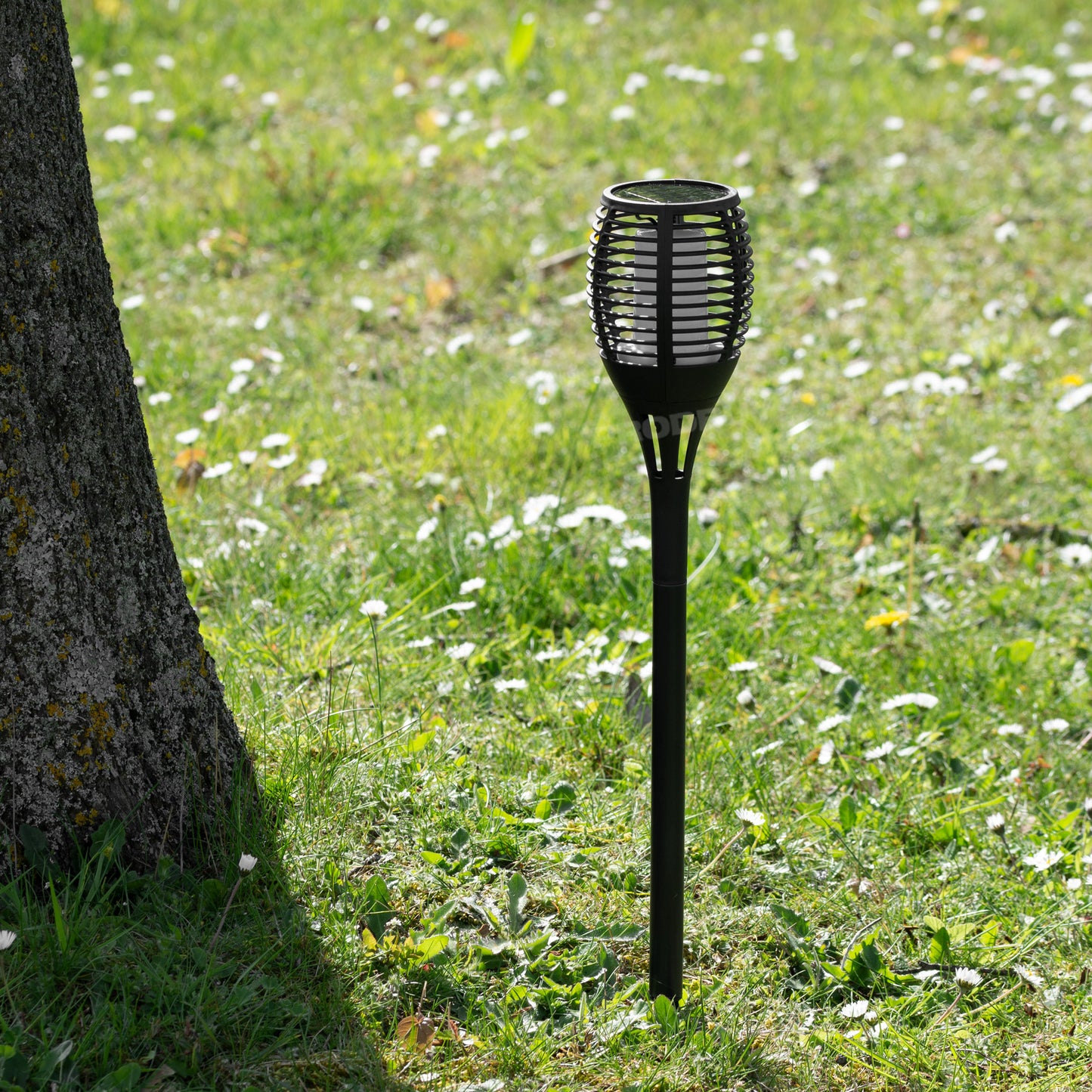 Flame Effect LED Garden Solar Lamp Light