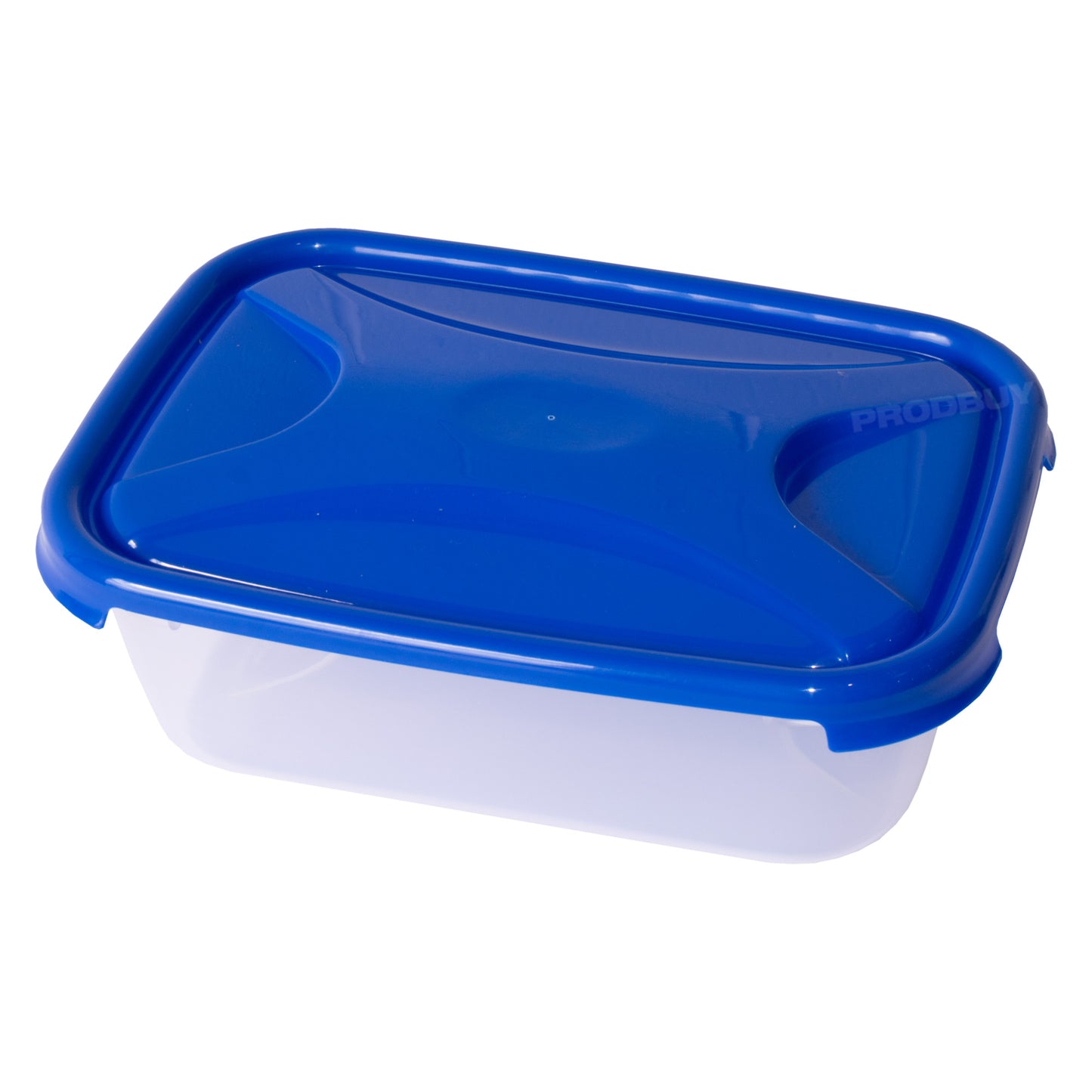 Set of 3 Blue Lid Clear 1.6L Food Storage Containers