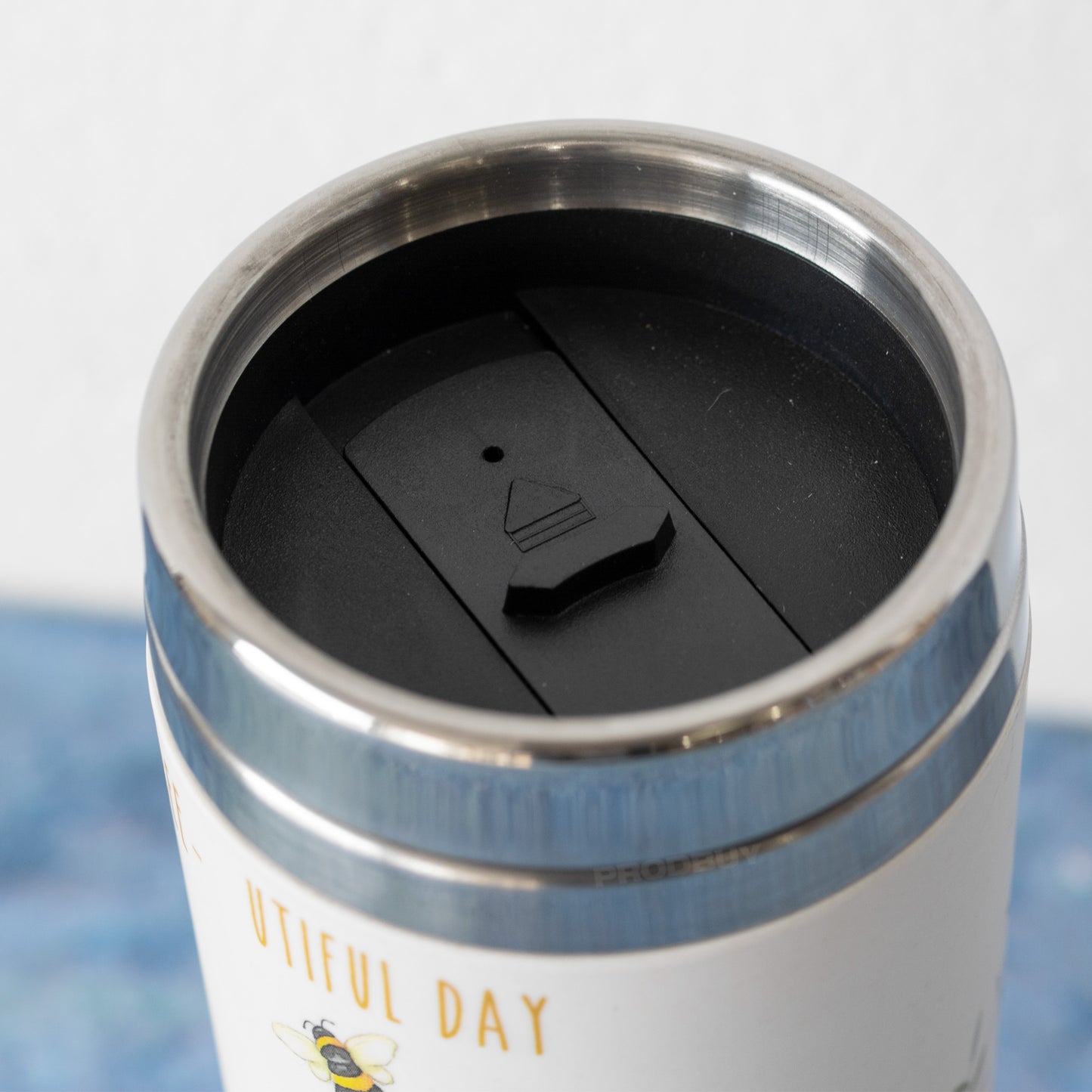 'Bee Yourself' Floral Stainless Steel Travel Mug