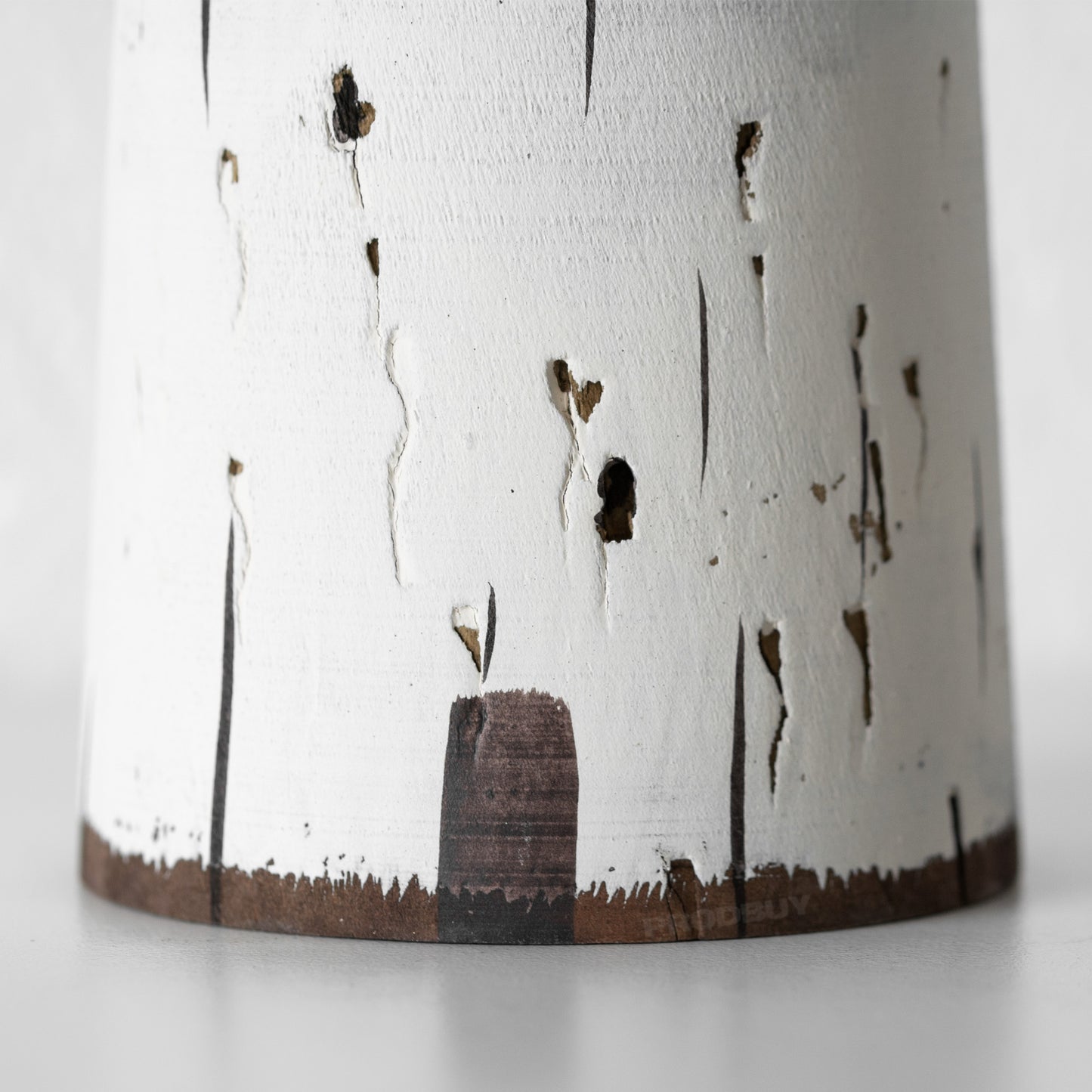 Small Wooden Brown & White Lighthouse Ornament