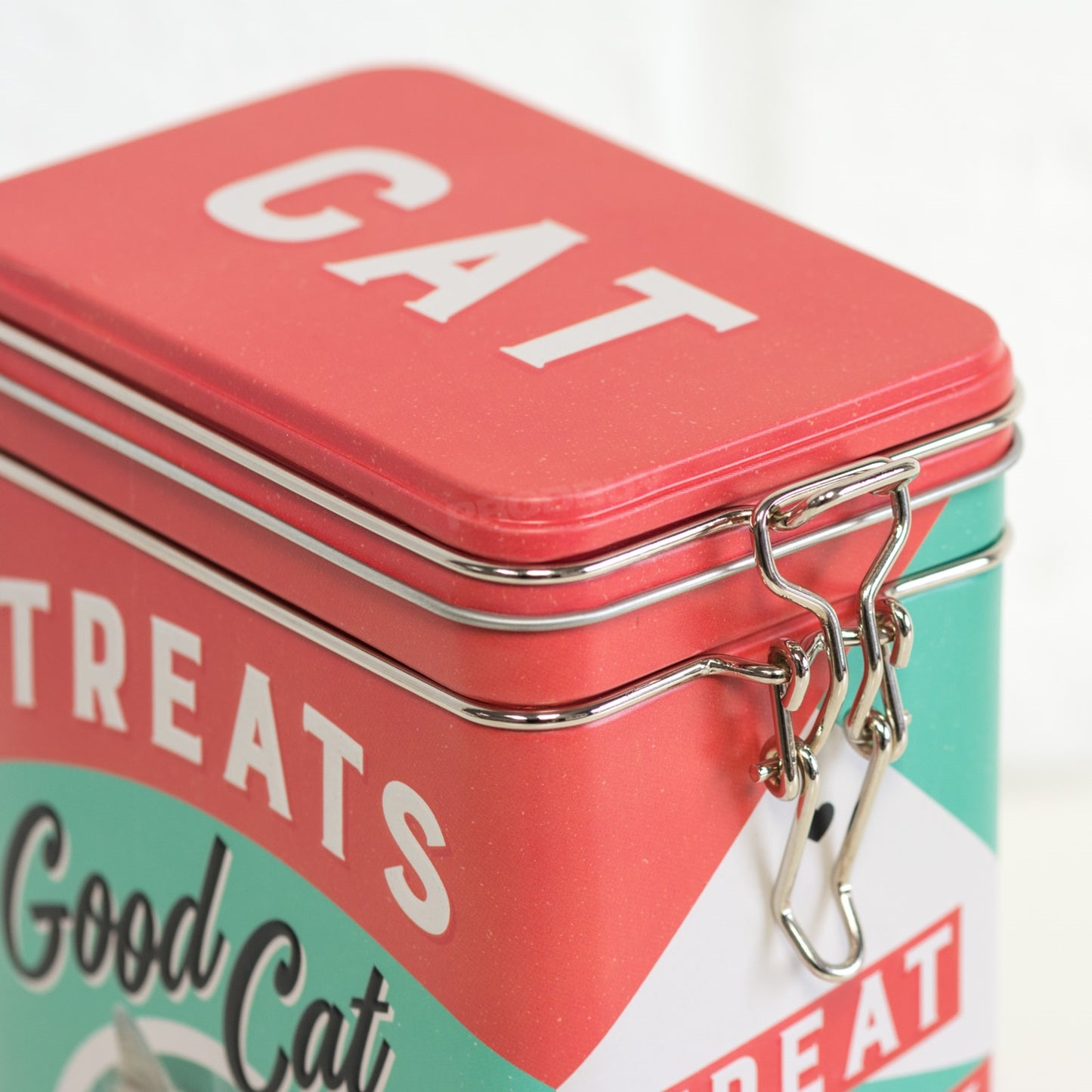 Good Cat Treats Clip Top 1.3 Litre Storage Tin