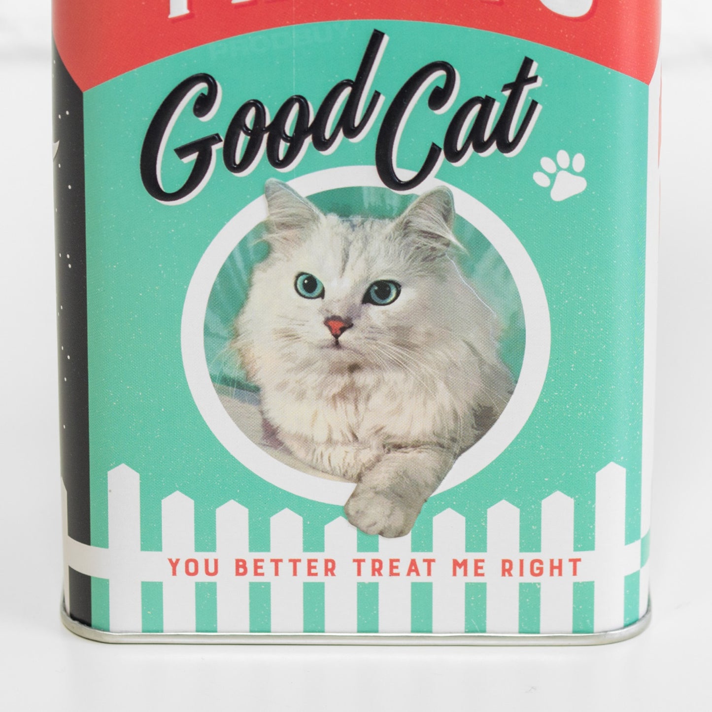 Good Cat Treats Clip Top 1.3 Litre Storage Tin