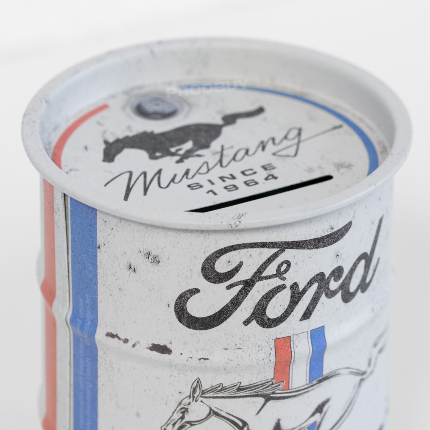 Ford Mustang Oil Barrel Money Tin