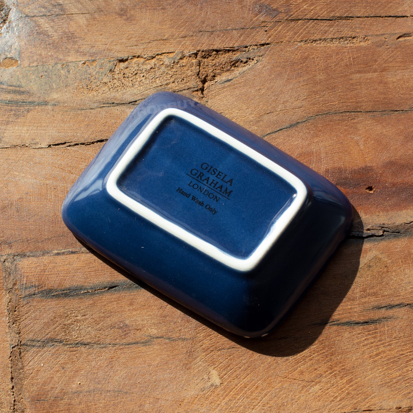 Dark Blue Dotty Small Tea Bag Tidy Spoon Rest