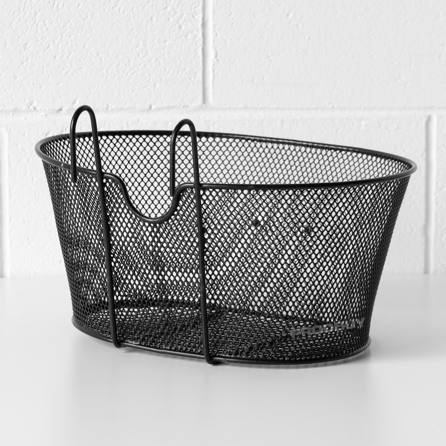 Black Metal Mesh Bicycle Basket
