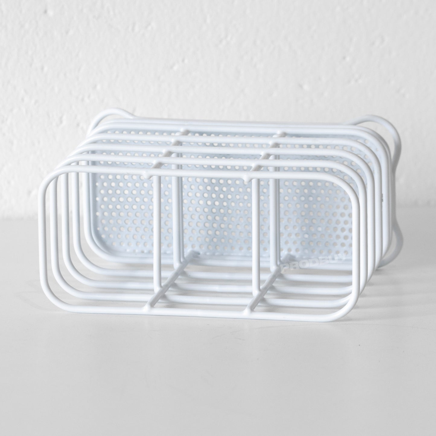 White Metal Wire Cutlery Storage Holder Sink Tidy