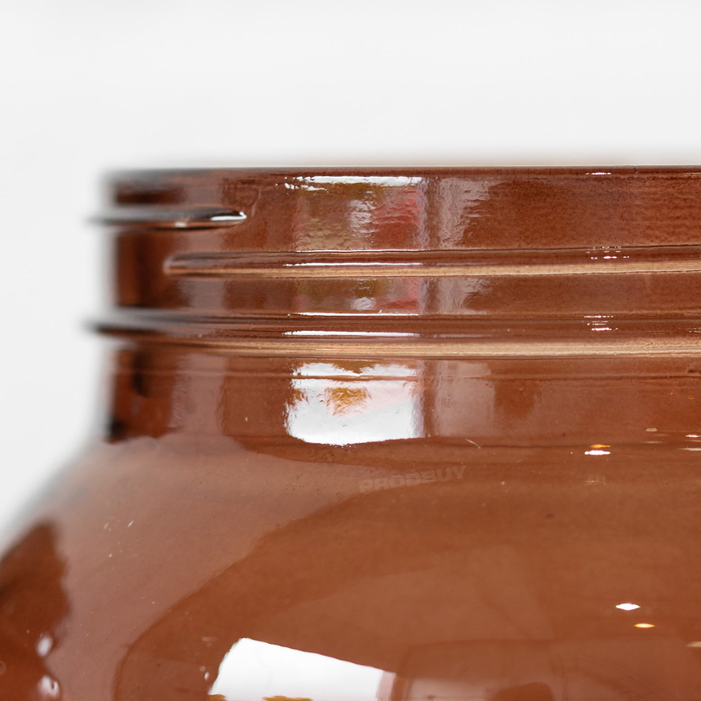 Amber Glass Tea Coffee Sugar Jars with Black Lids