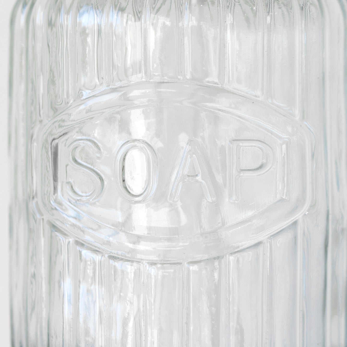 Clear Glass 'Soap' Dispenser with Black Top 500ml