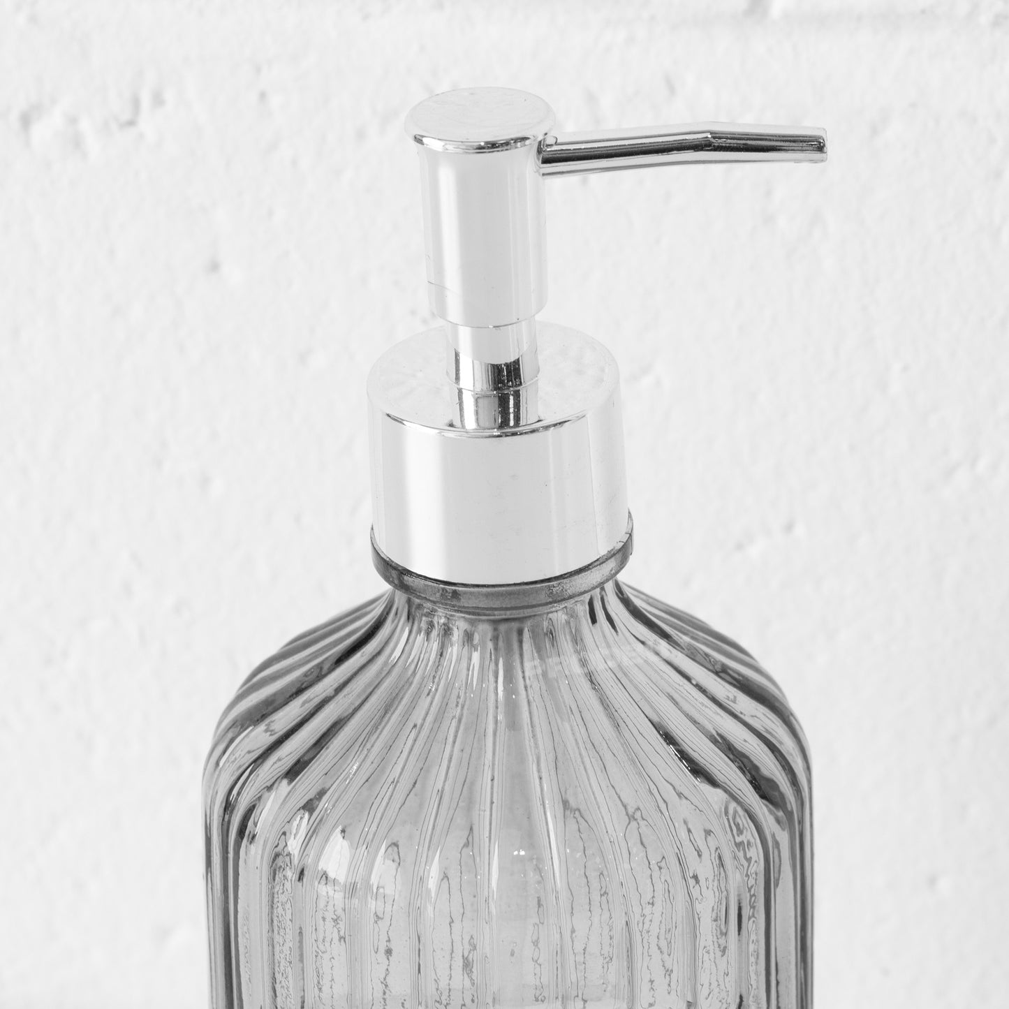 Set of 2 Grey Glass Lotion Dispensers 500ml