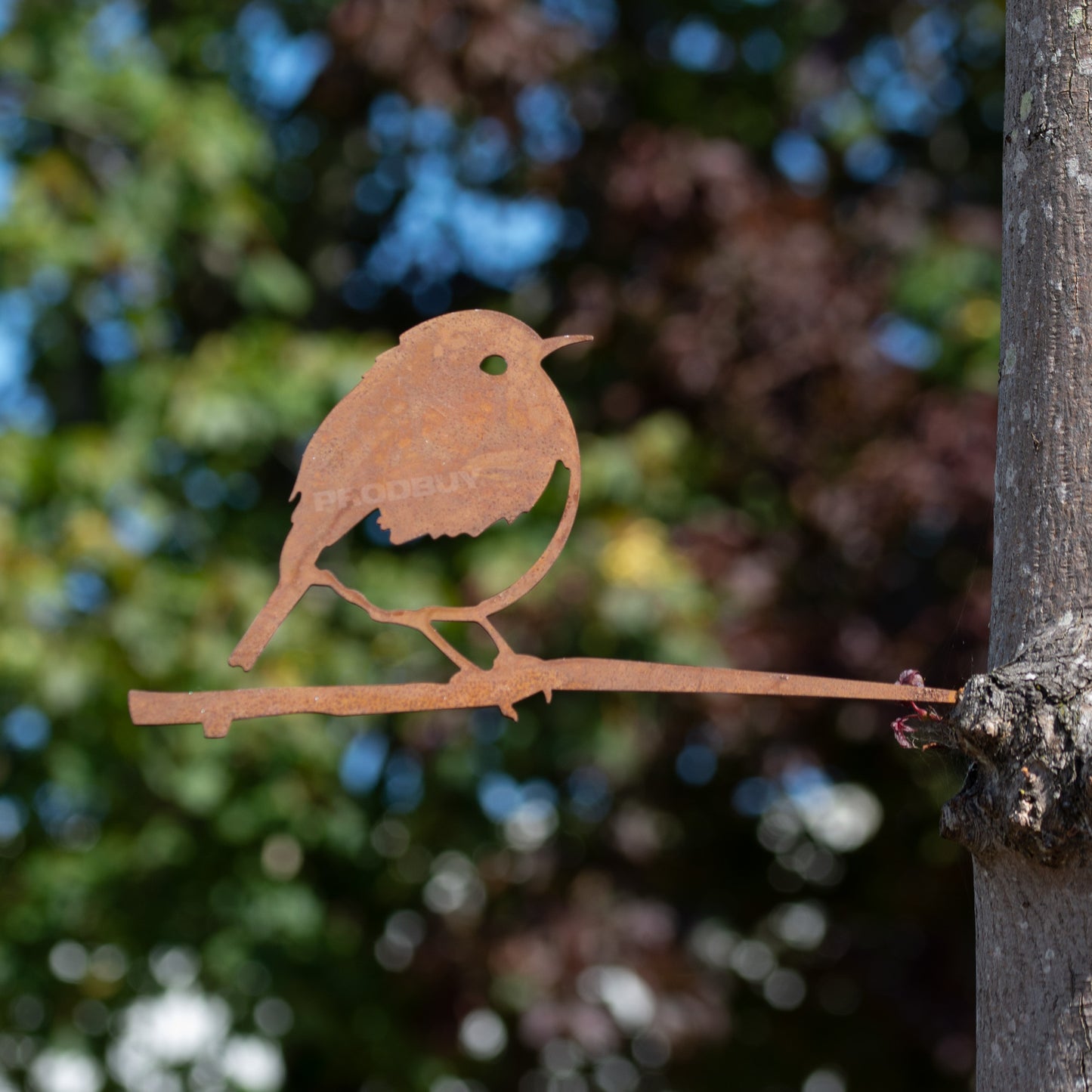 Metal Robin on Spike Garden Decoration