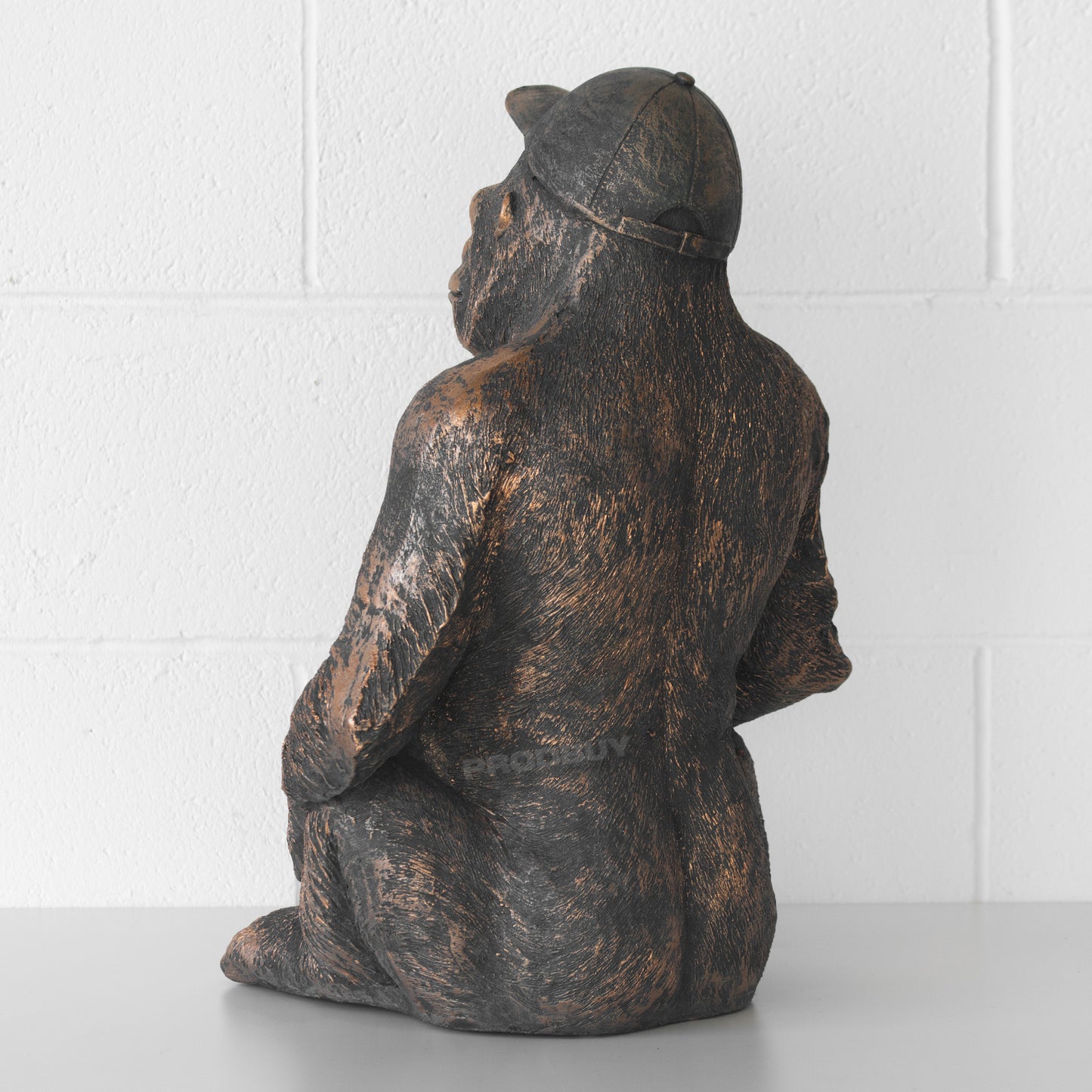 Large Resin Gorilla with Baseball Cap Ornament