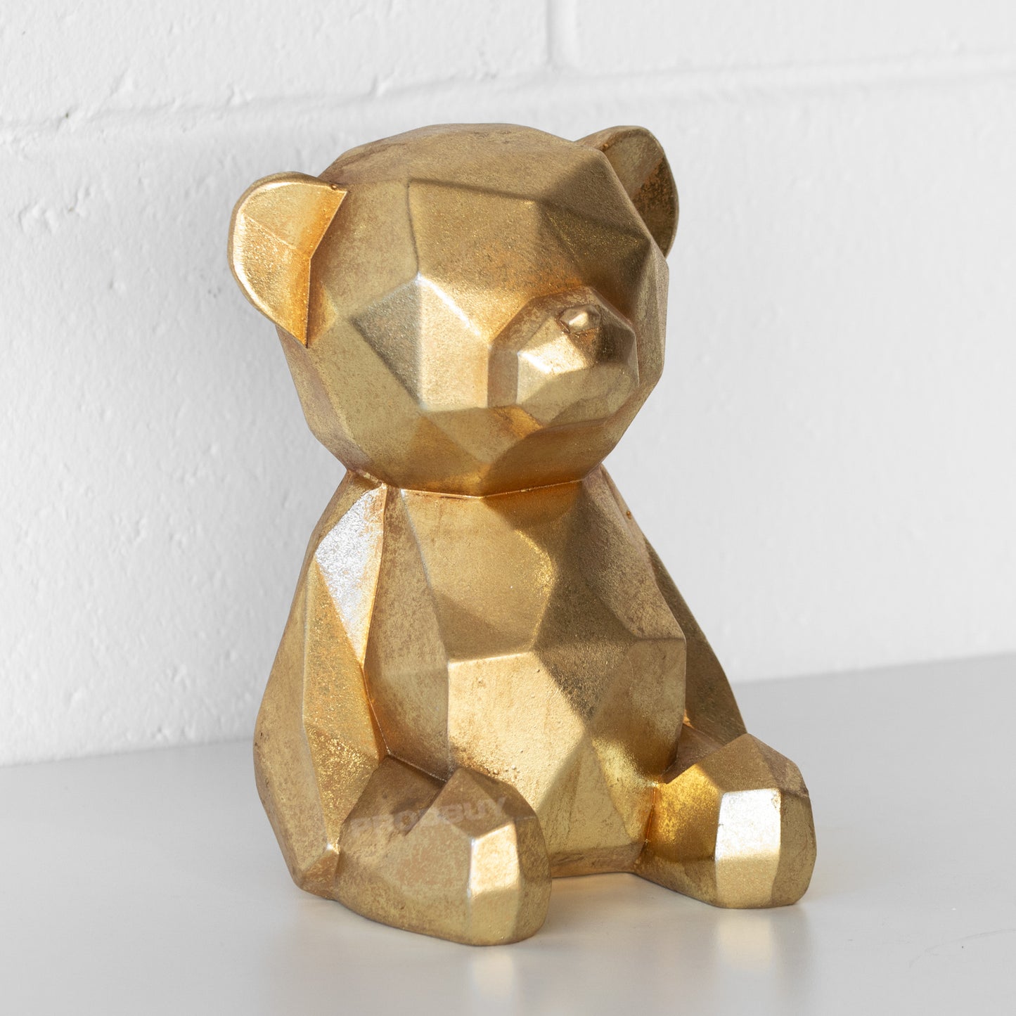 Gold Colour Teddy Bear Ornament 19cm