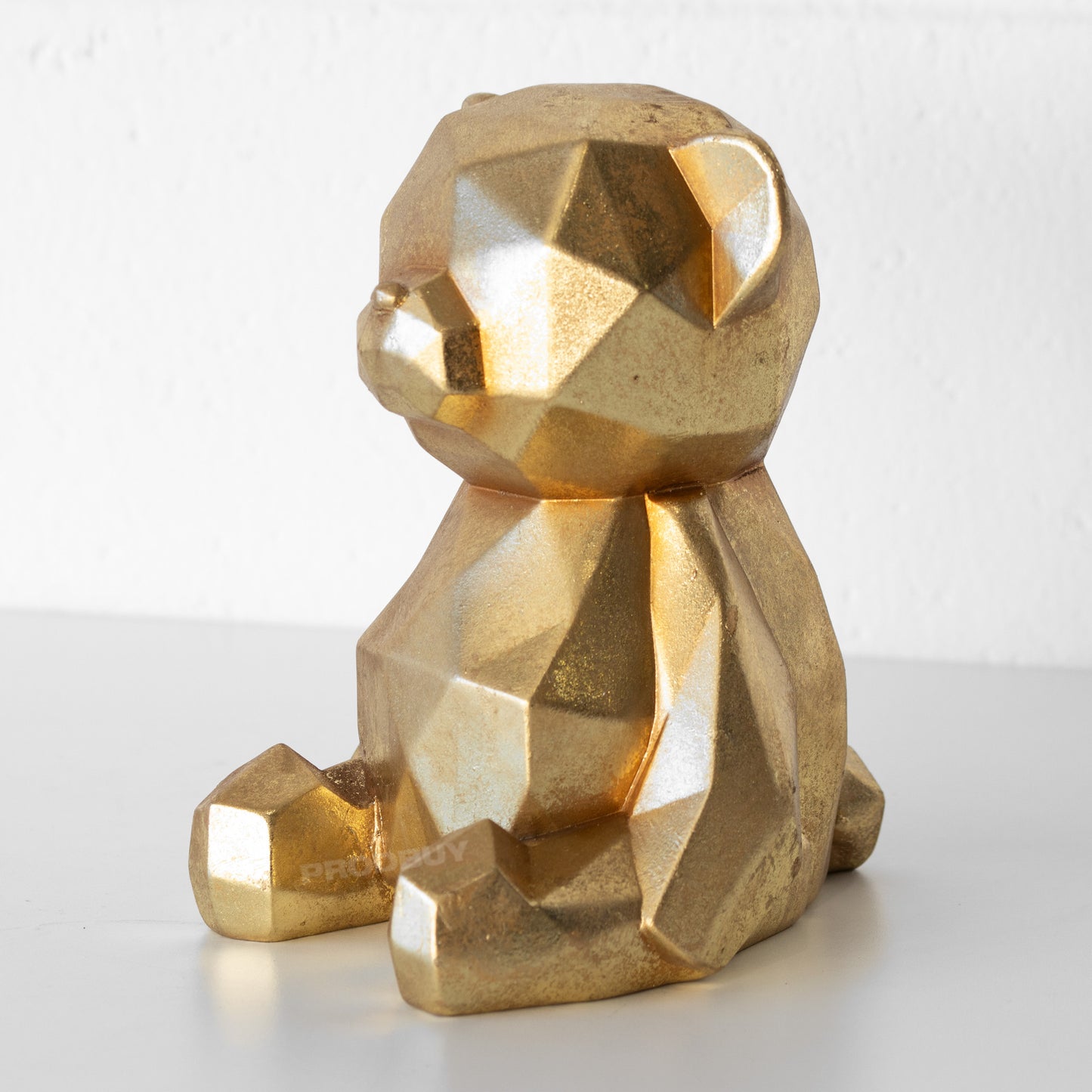 Gold Colour Teddy Bear Ornament 19cm