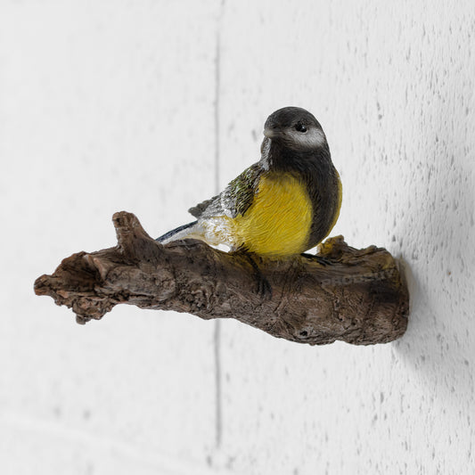 Small Blue Tit on Branch Garden Fence Ornament