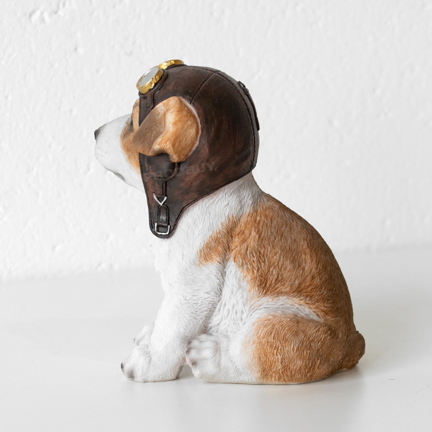 Small Dog Pilot 16cm Garden Ornament