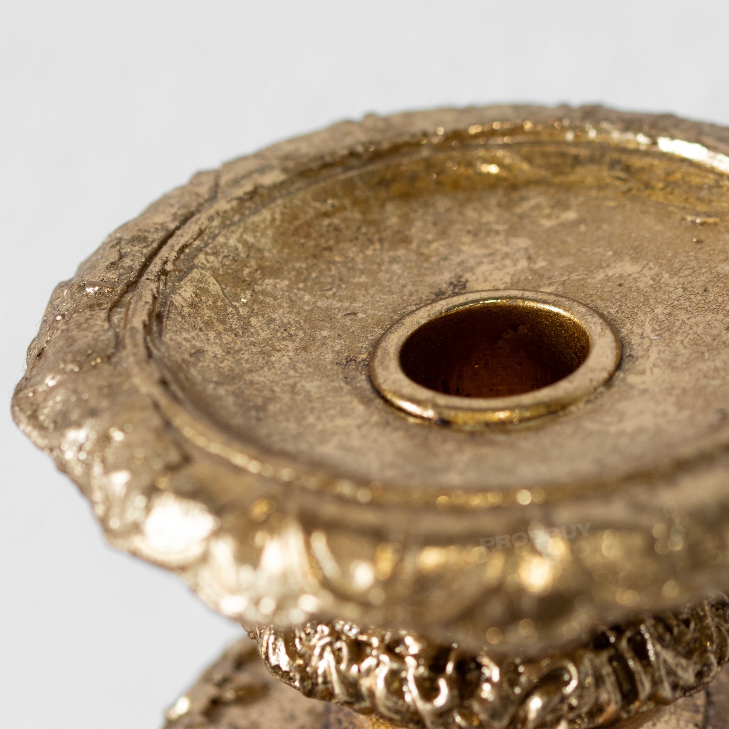 Tall 46cm Ornate Gold Resin Candlestick