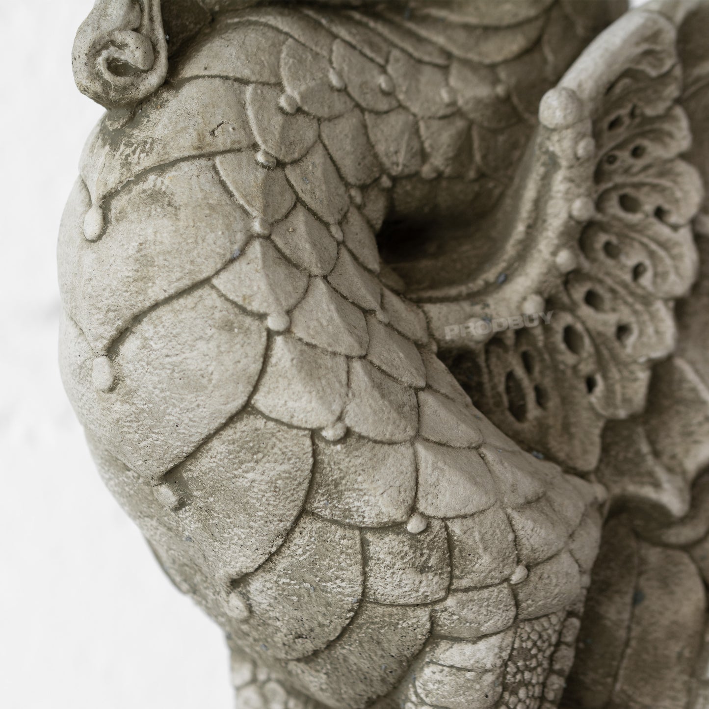 Heavy Stone Scaly Dragon 30cm Garden Statue