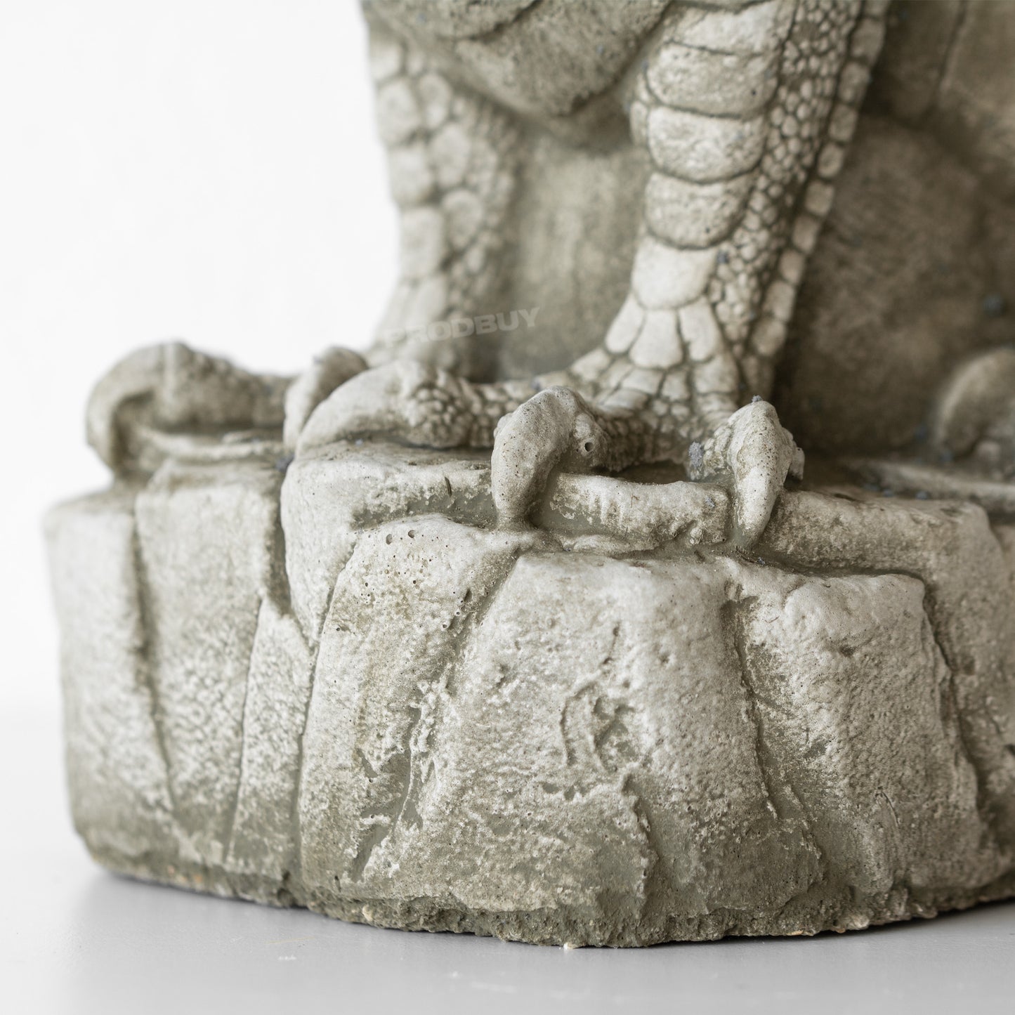 Heavy Stone Scaly Dragon 30cm Garden Statue