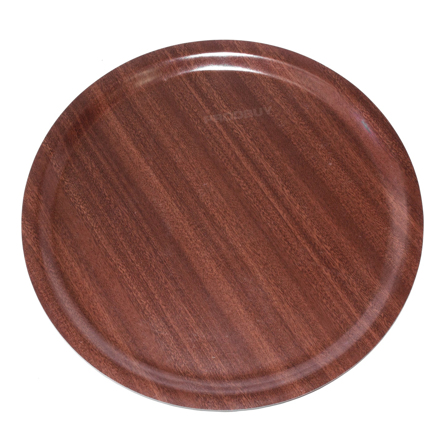 Mahogany Tuffwood Large 15" Round Food Serving Tray