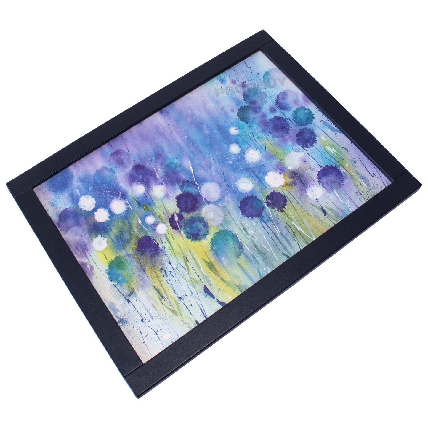 Blue Cornflower Padded Faux Leather Lap Tray