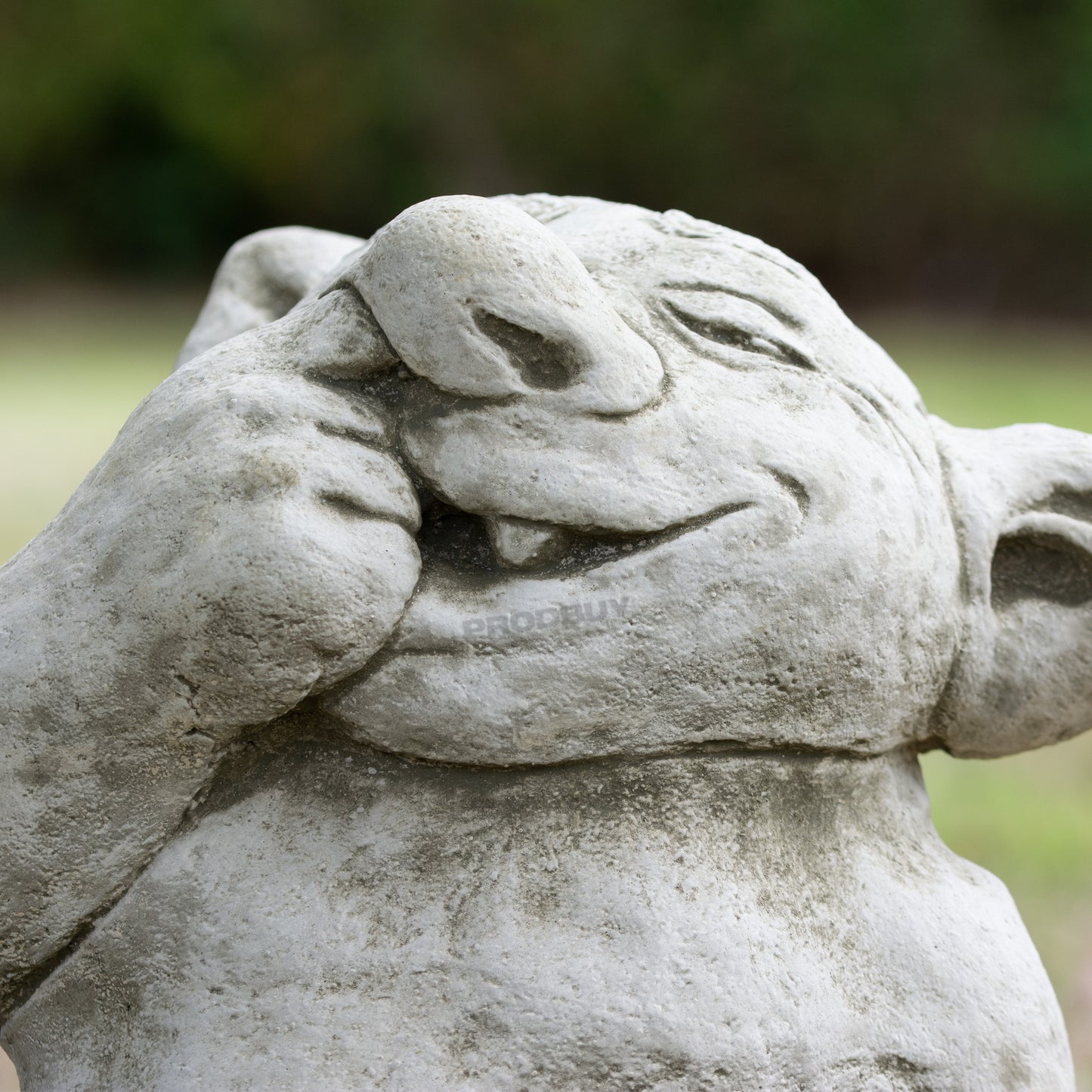 Heavy Stone 34cm Nose Picking Troll Statue