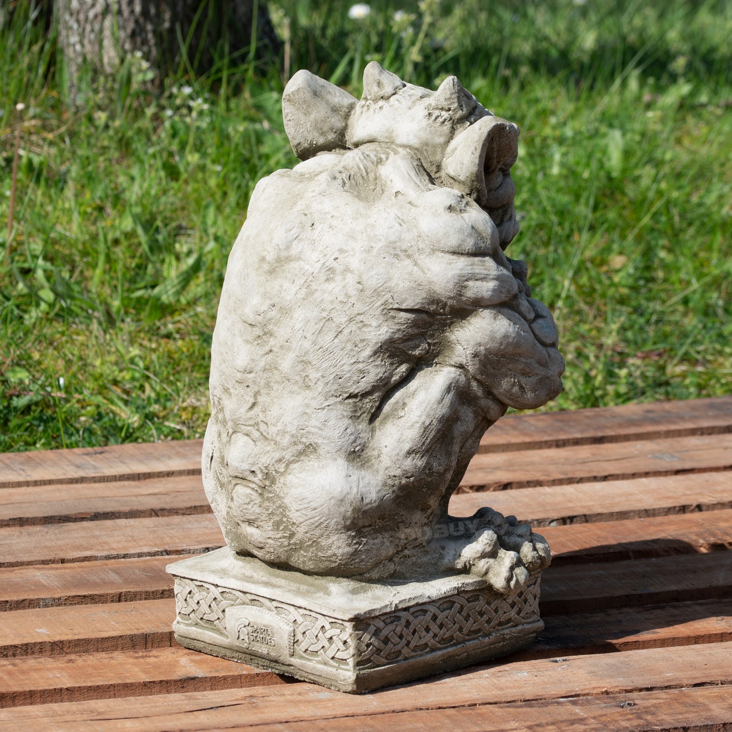 Heavy Stone Gargoyle with Sword Garden Statue 20kg