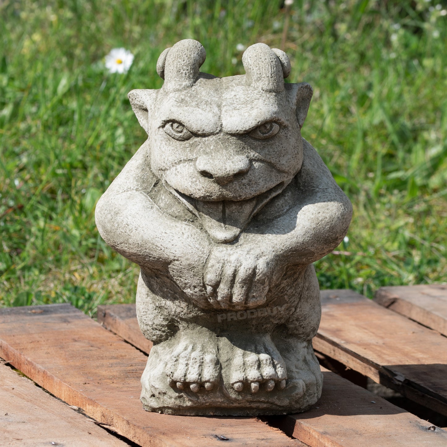 Heavy Stone Cheeky Gargoyle Garden Statue 25cm