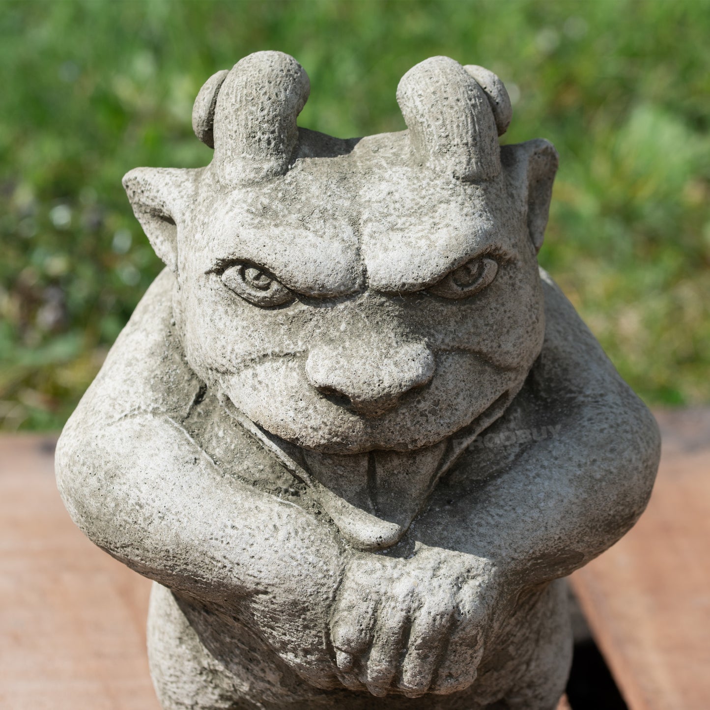 Heavy Stone Cheeky Gargoyle Garden Statue 25cm