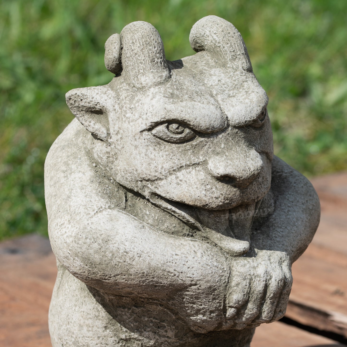 Heavy Stone Cheeky Gargoyle Garden Statue 25cm