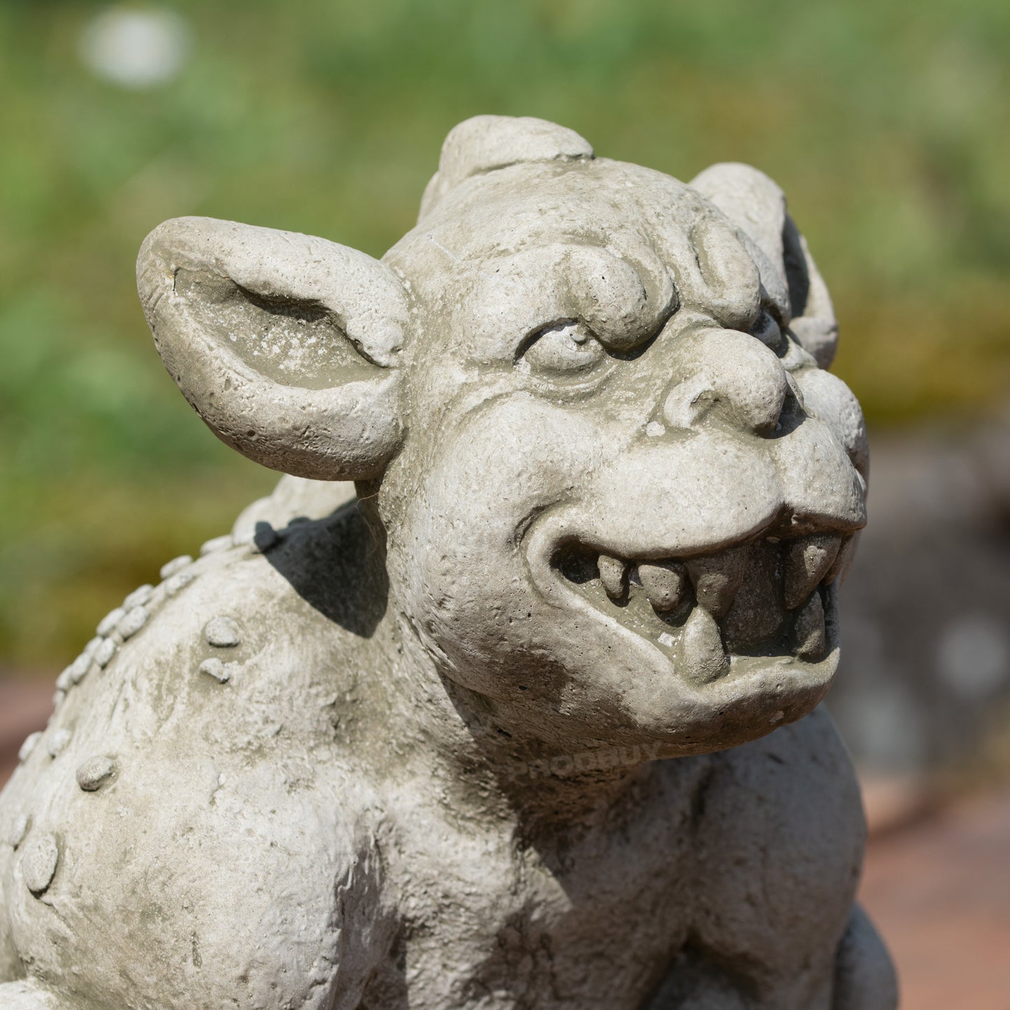 Heavy Stone Grinning Gargoyle Garden Statue 25cm