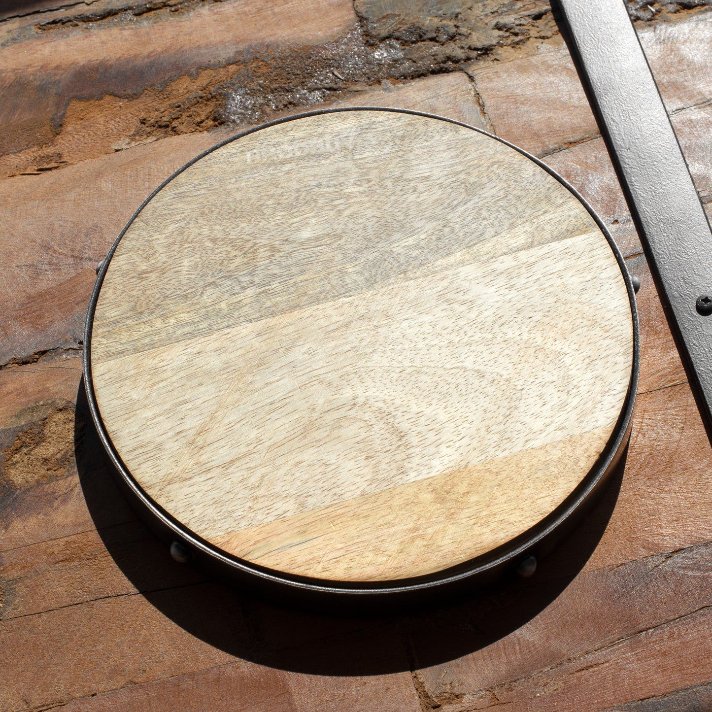 Industrial 20cm Wooden Kitchen Trivet