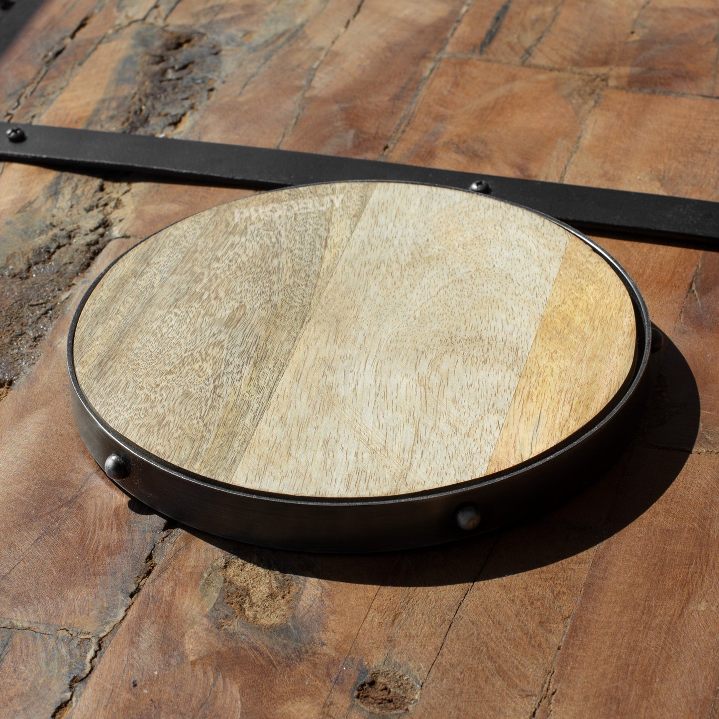 Industrial 20cm Wooden Kitchen Trivet