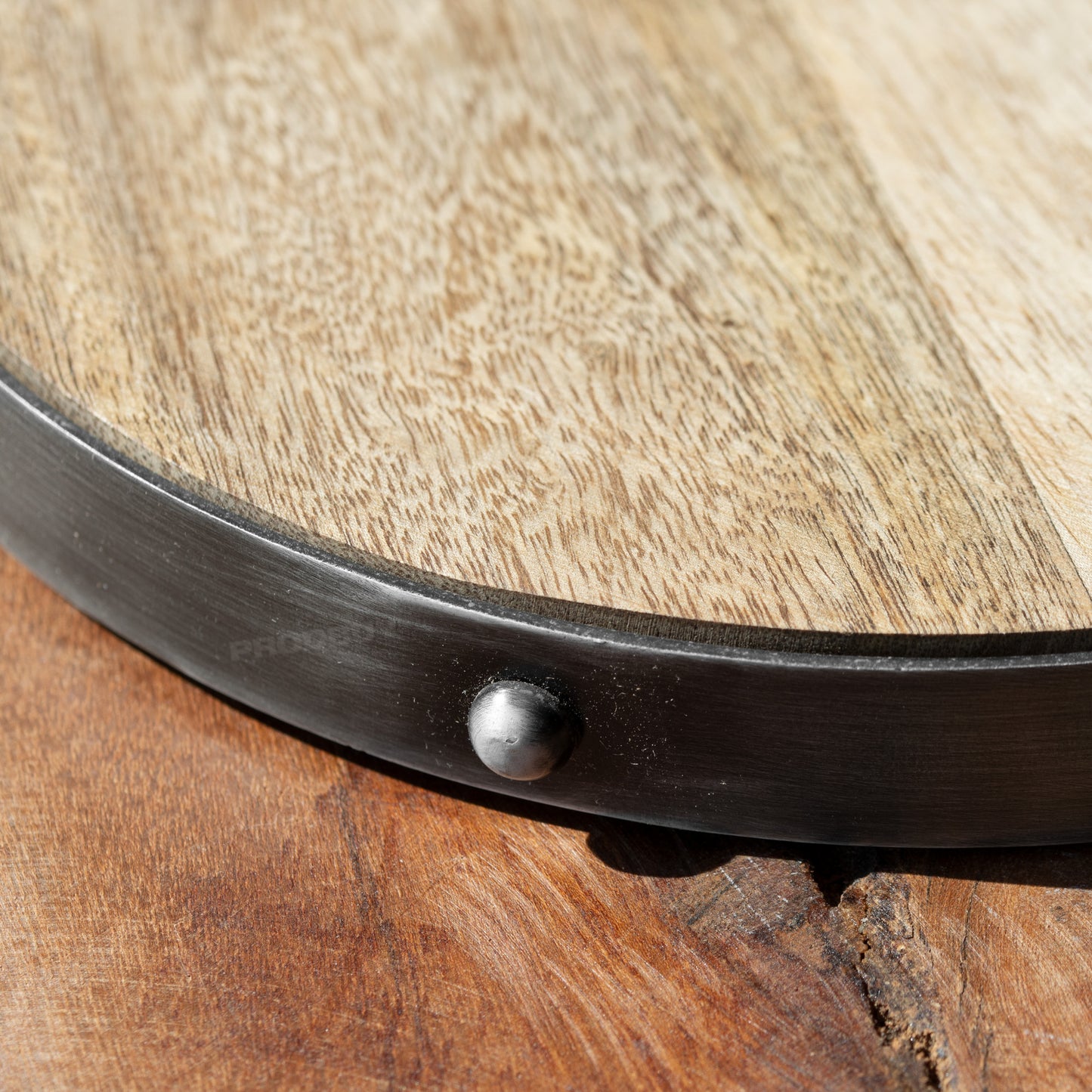Industrial 20cm Wooden Kitchen Trivet