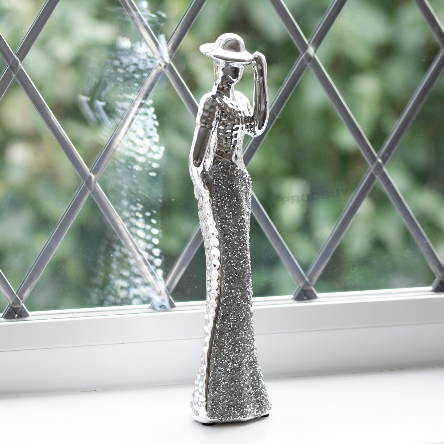 Set of 3 Elegant Lady Figures 30cm Tall Ornaments