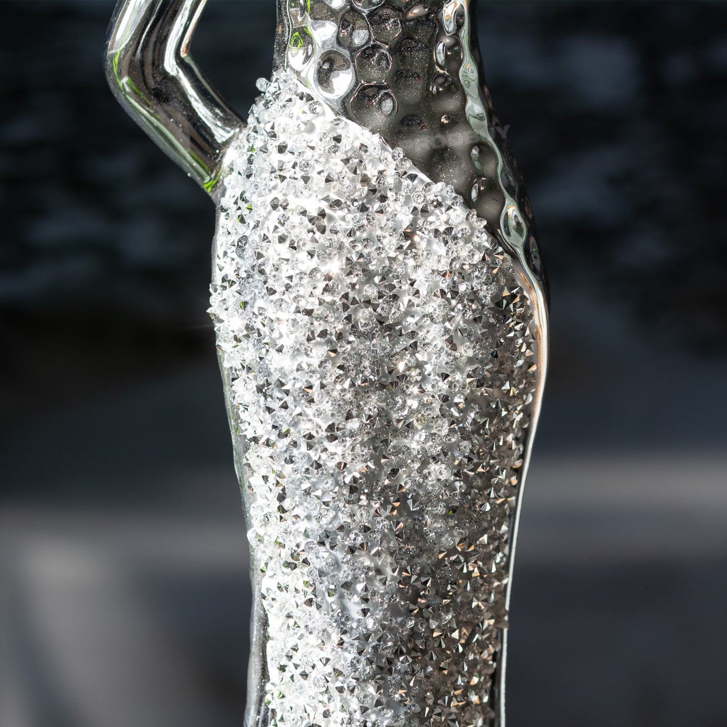 Silver Lady 'Hand on Hat' 29.5cm Tall Ornament