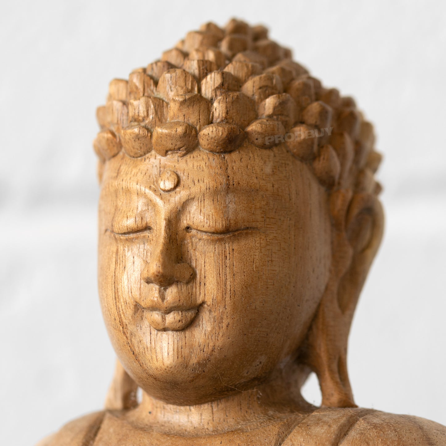 Hand Carved Wooden Sitting Thai Buddha Ornament