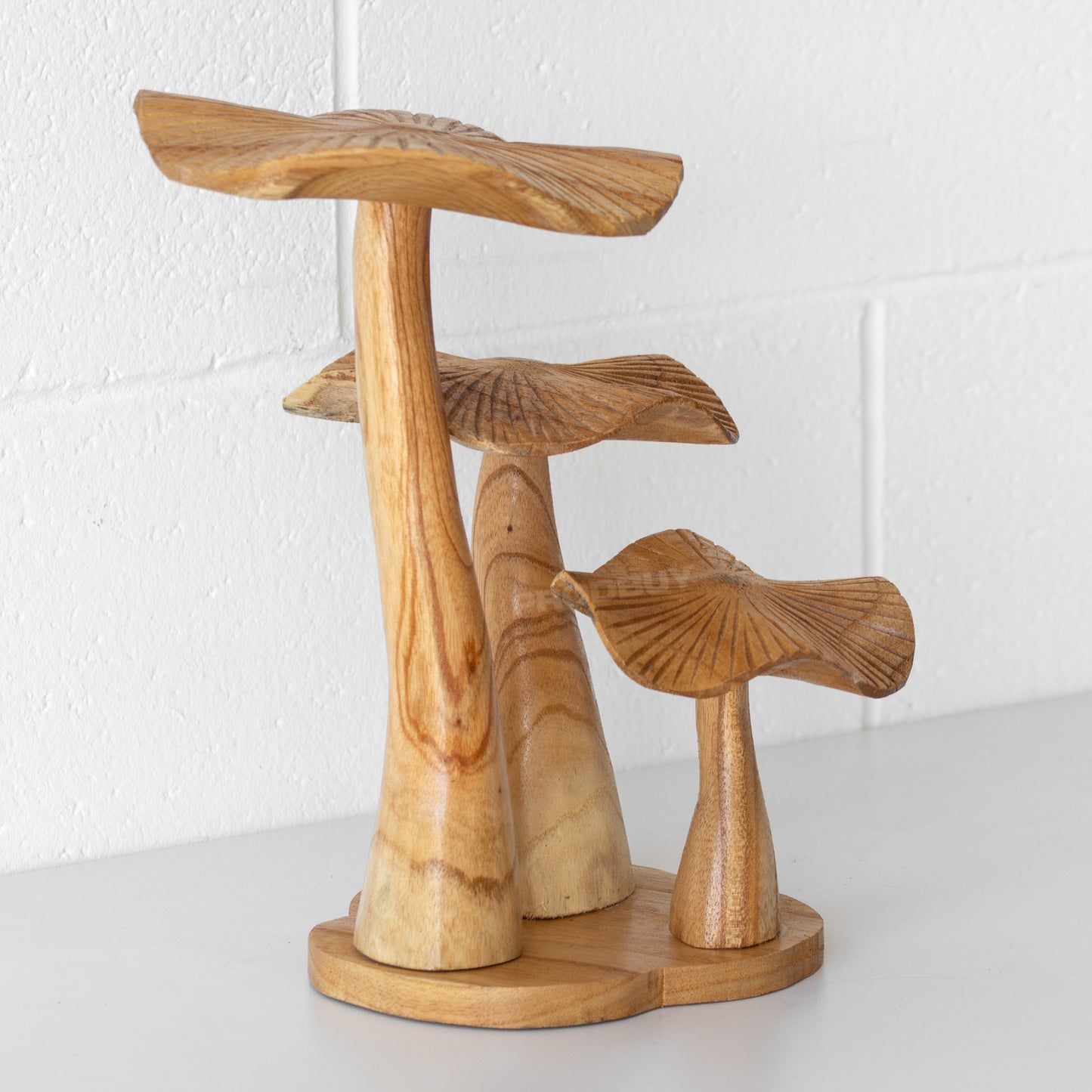 Natural Wooden Bali Mushrooms Ornament
