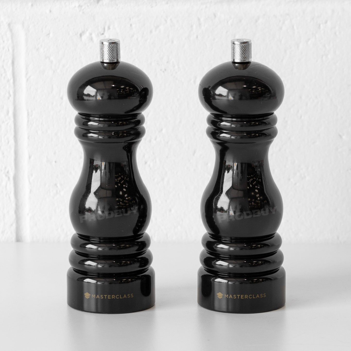 Set of 2 Black Salt & Pepper Grinder Mills