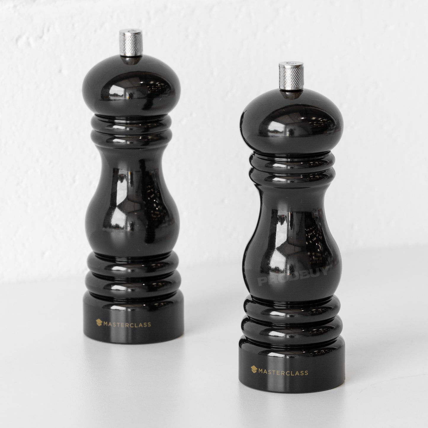 Set of 2 Black Salt & Pepper Grinder Mills