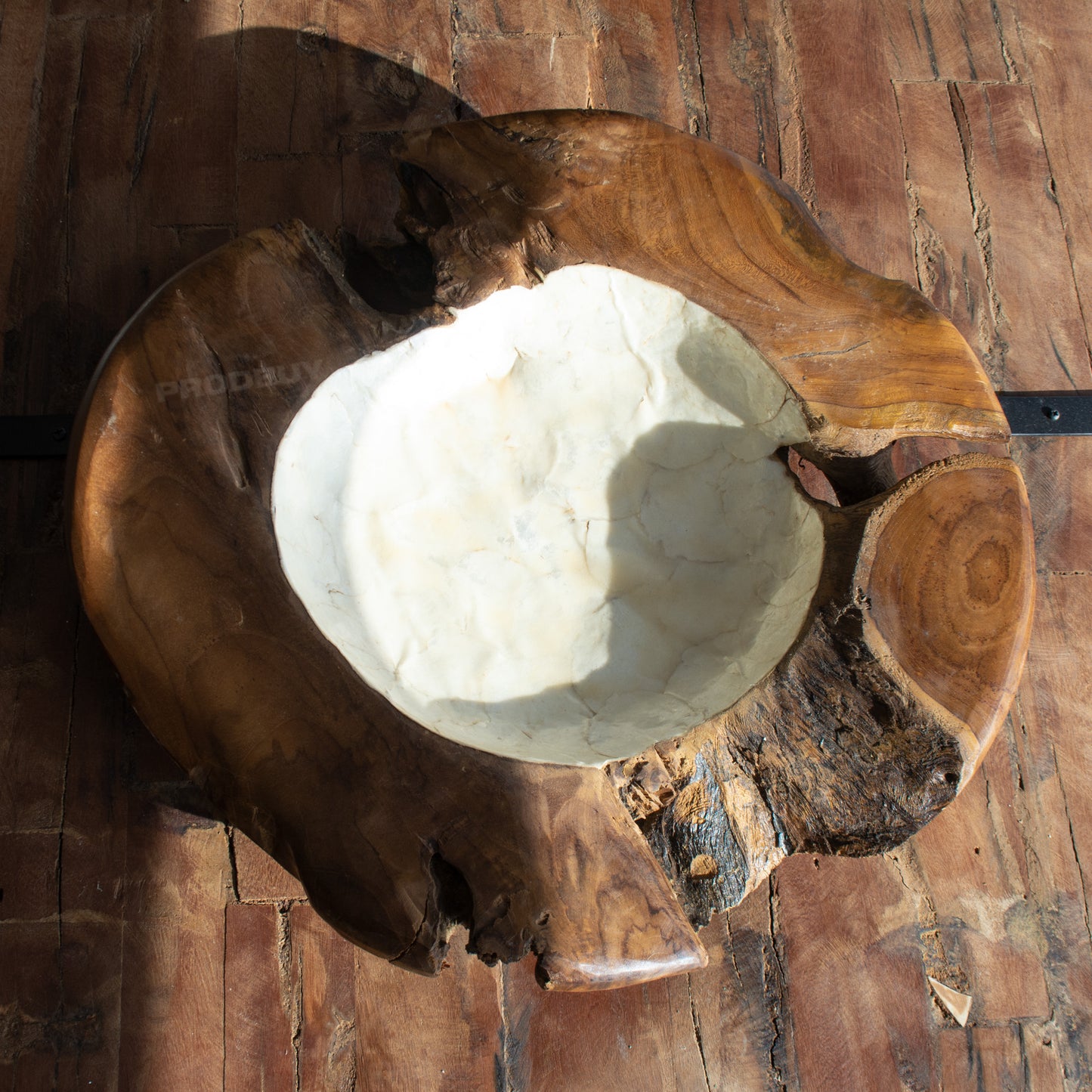 Large 48cm Teak Root Wood Pearl Bowl