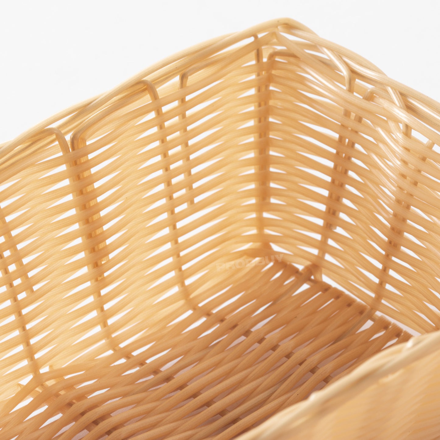 Set of 2 Small 23cm Poly Rattan Wicker Storage Baskets