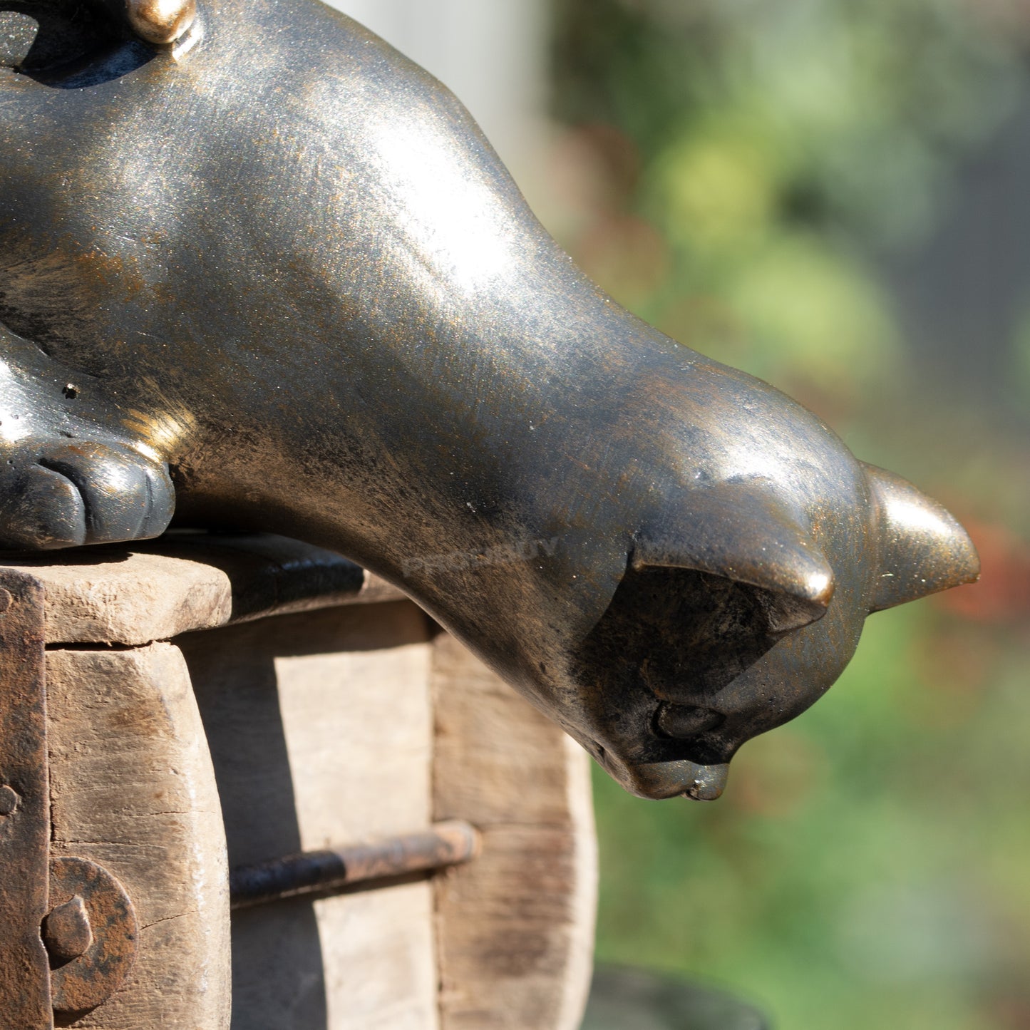 Peering Cat Resin Shelf Ornament