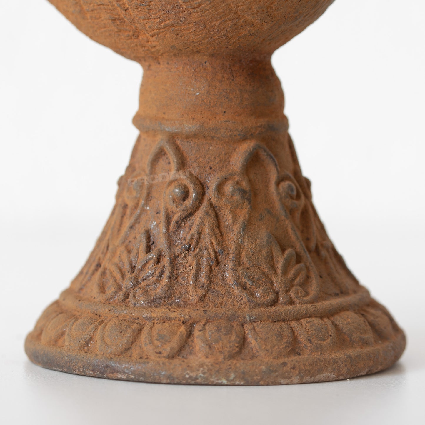 Rusty Cast Iron Bird with Crown Garden Ornament