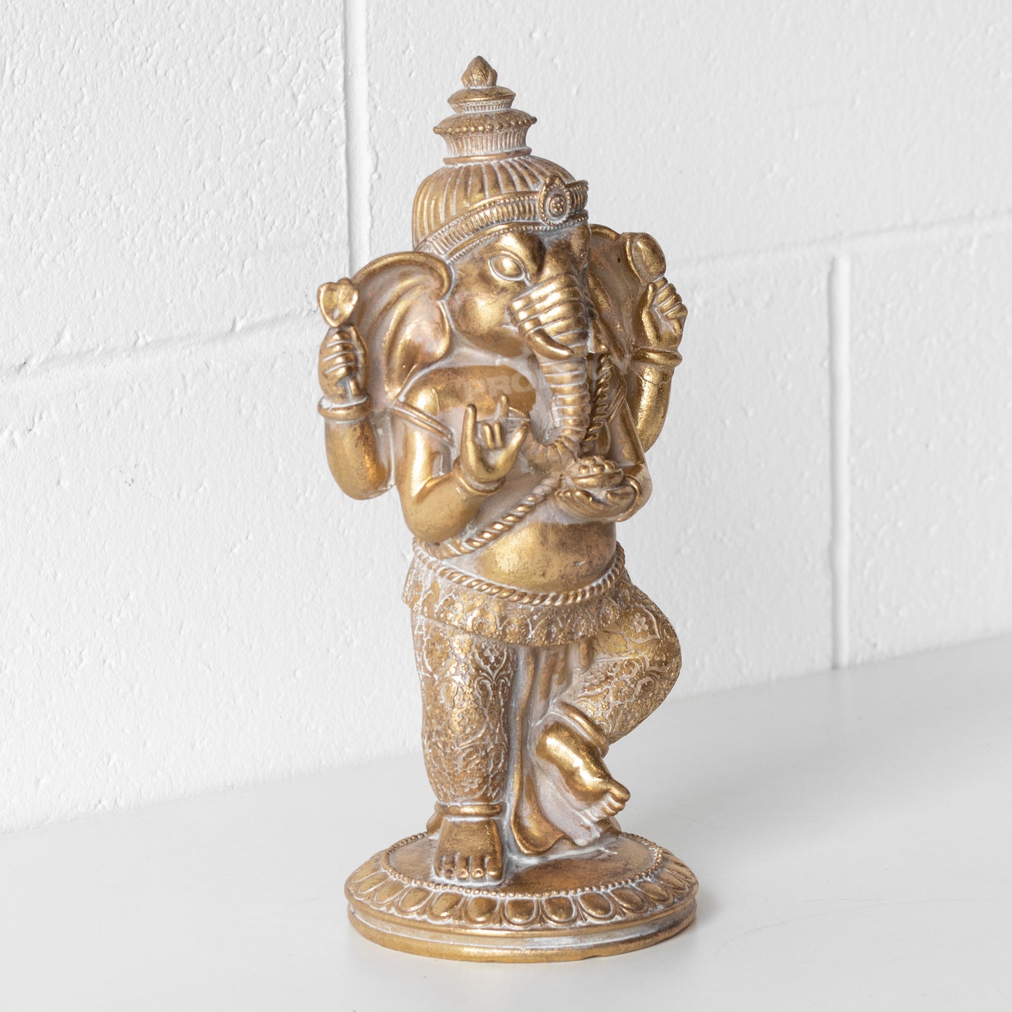 Gold Effect Dancing Ganesh 31cm Ornament